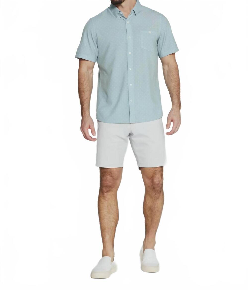 NEW 7DIAMONDS renzo short sleeve shirt in seafoam